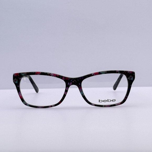 Bebe Eyeglasses Eye Glasses Frames BB 5118SC 001 Jet Floral 55-17-140 - Picture 3 of 6